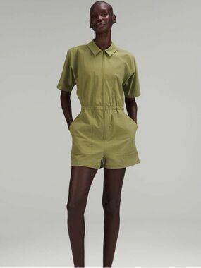 Lululemon Lab Zip Front Collared Romper